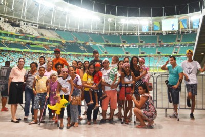 Pacientes prestigiam as Olimpíadas na Fonte Nova